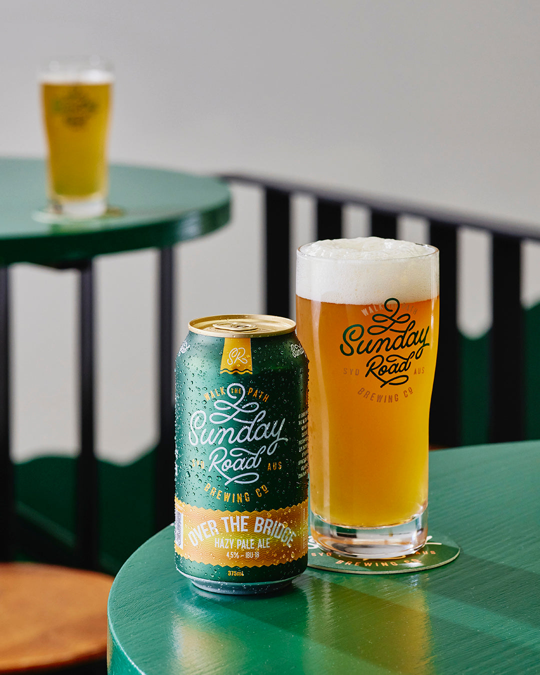 Sunday Road Brewing Sutherland Shire Beer over the bridge hazy pale ale in a can and glass