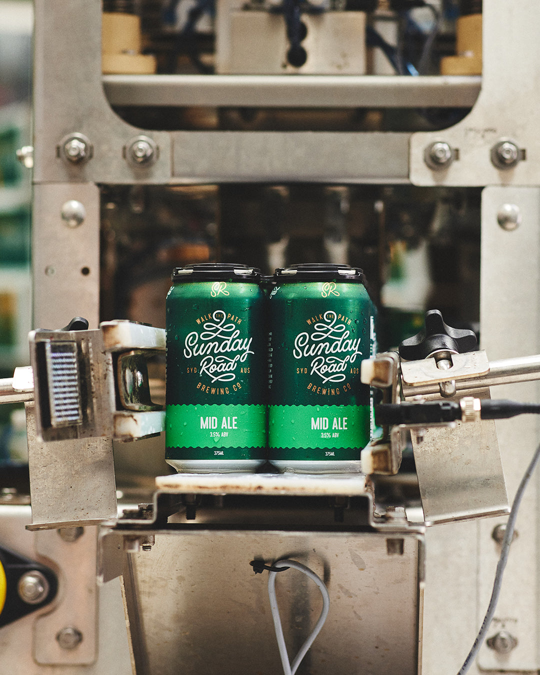 sunday road mid ale beer being canned in sutherland shire taproom